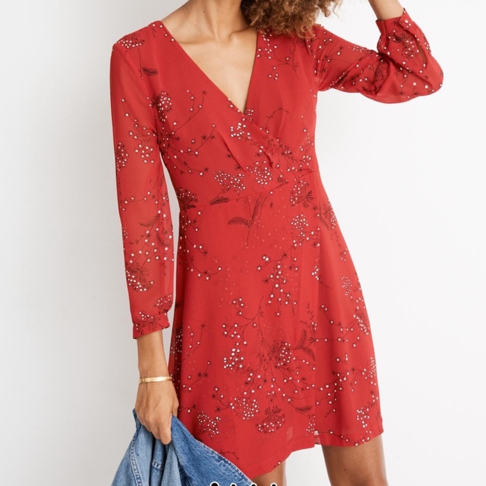 Madewell Hazelwood Wrap-Front Mini Dress